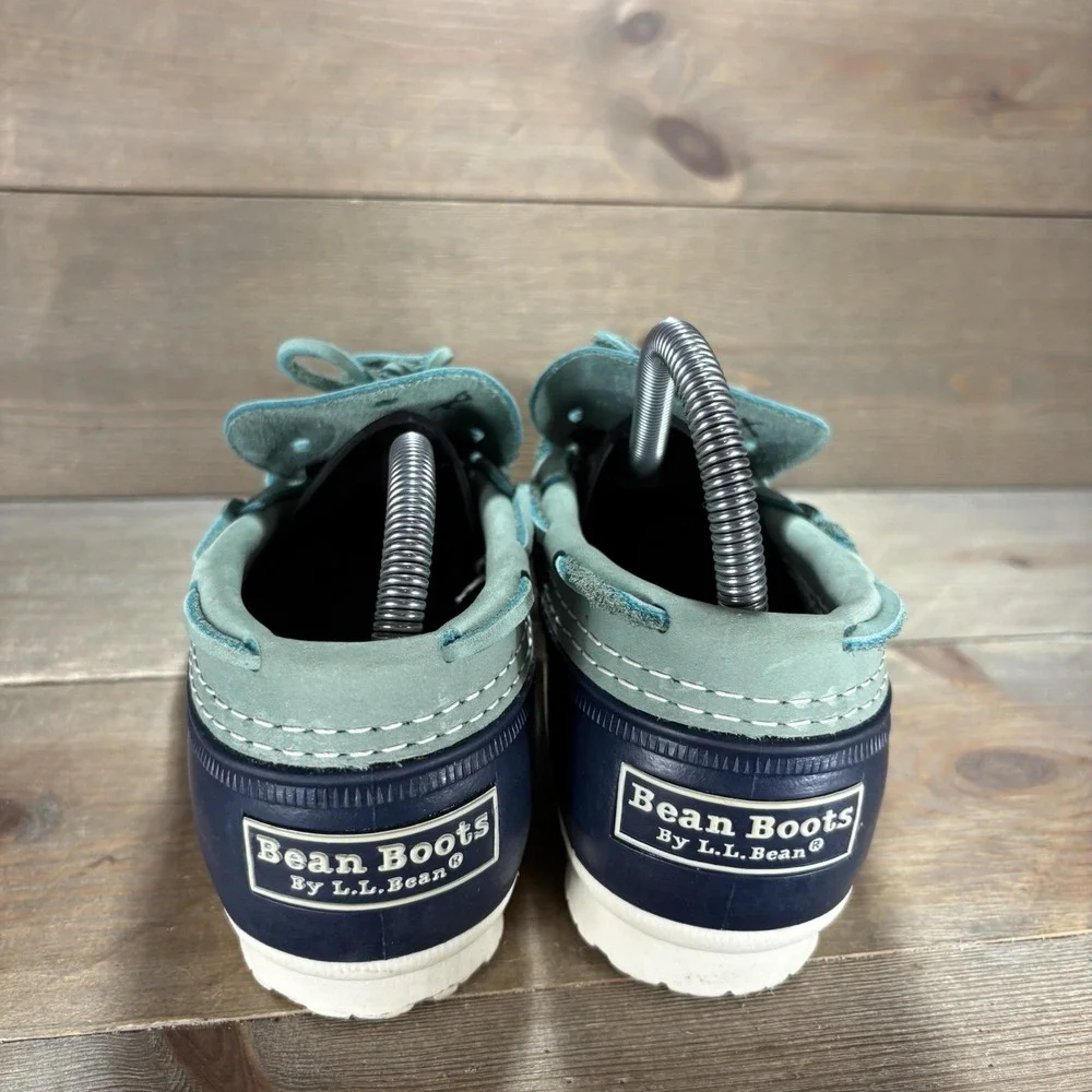 Ll bean moc boots womens size 7 shoes blue green waterproof snow shoes